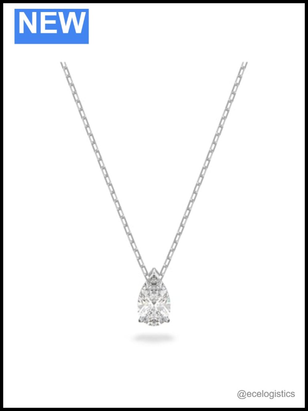 Swarovski Attract Crystal Necklace Rhodium Plated Adjustable Chain Gift for Her